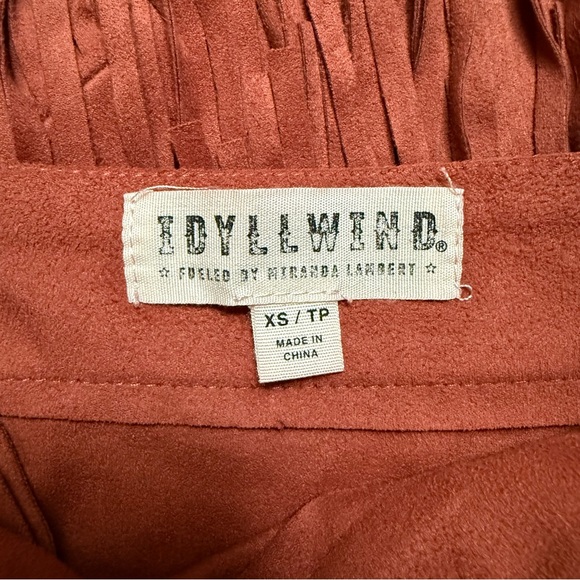 Idyllwind Fringed Brown Skirt size XS - Picture 2 of 6